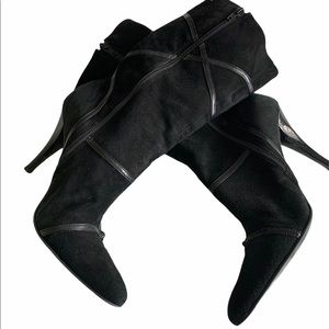 BCBG Paris Suede and Leather Boots